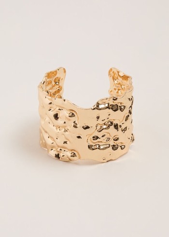 Phase Eight Gold Hammered Cuff Jewellery Gold Australia | GU9536240